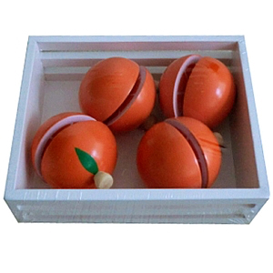 Crate of Wooden Oranges