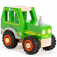 Wooden Tractor with Rubber Wheels