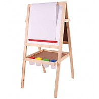 Childrens Easel - Chalkboard & Whiteboard with Paper Roll