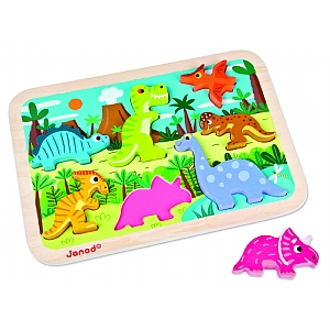 Dinosaurs Chunky Wooden Puzzle by Janod