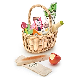 Tender Leaf Wicker Shopping Basket