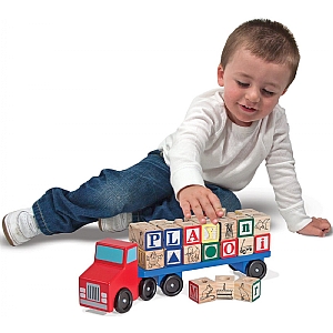 Alphabet Blocks Wooden Truck