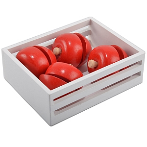 Crate of Wooden Apples