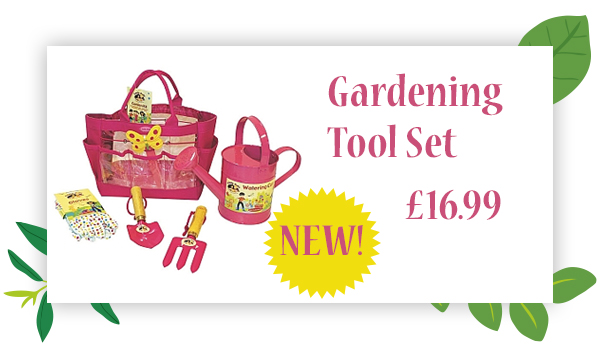 Pink gardening tool set