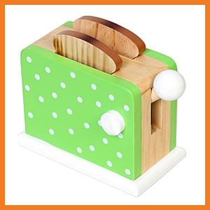 Wooden Spotty Green Toaster