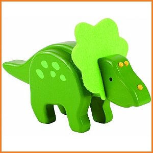 Wooden Triceratops Dinosaur